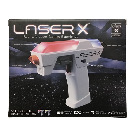 Laser X Two Player Micro B2 2 Blaster Laser Tag Gaming Set NEW NIB - Picture 2 of 4